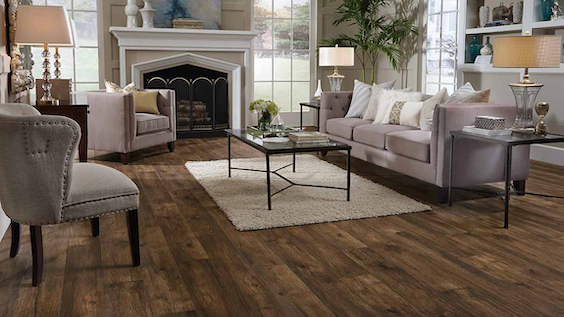 Engineered hardwood flooring installed in Sudbury home